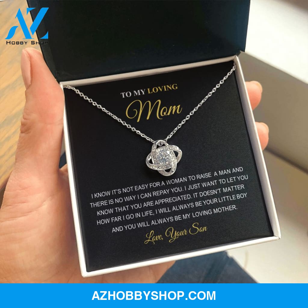 To My Loving Mom | You Are The World | Love Knot Necklace