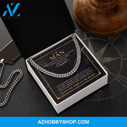 To My Man - I Love You More - Cuban Link Chain