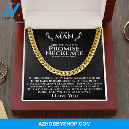 To My Man | The Journey | Cuban Link Chain Necklace | Gift for Man