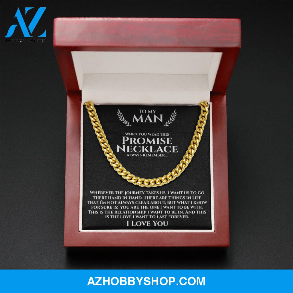 To My Man | The Journey | Cuban Link Chain Necklace | Gift for Man