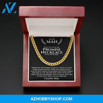 To My Man | The Journey | Cuban Link Chain Necklace | Gift for Man