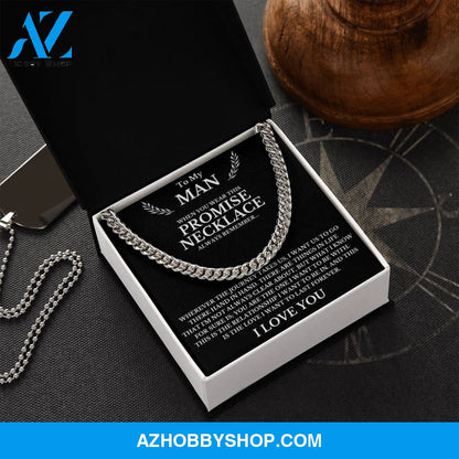 To My Man | The Journey | Cuban Link Chain Necklace | Gift for Man