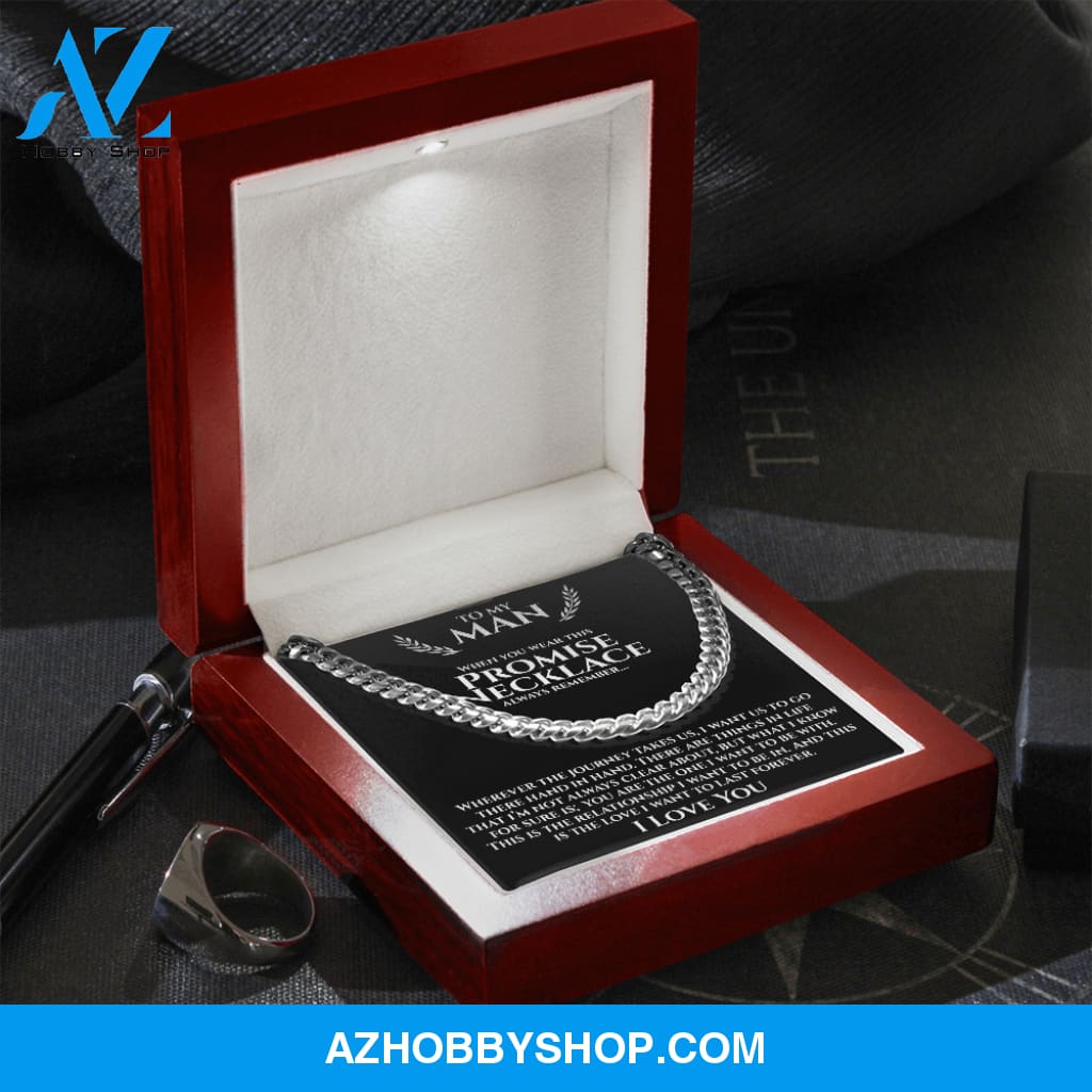 To My Man | The Journey | Cuban Link Chain Necklace | Gift for Man