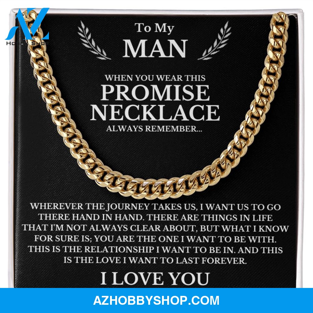 To My Man | The Journey | Cuban Link Chain Necklace | Gift for Man