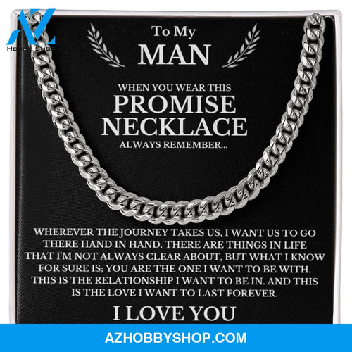 To My Man | The Journey | Cuban Link Chain Necklace | Gift for Man