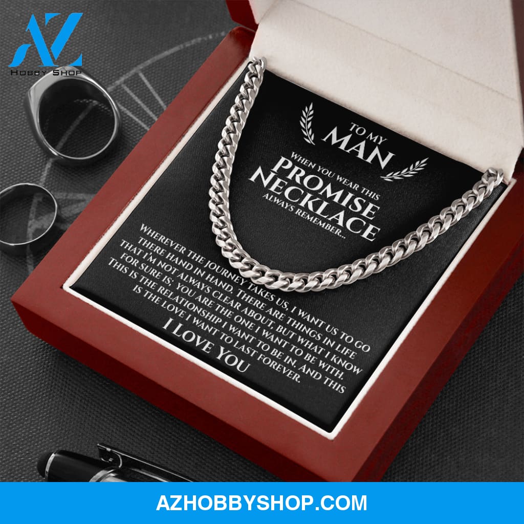 To My Man | The Journey | Cuban Link Chain Necklace | Gift for Man