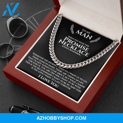 To My Man | The Journey | Cuban Link Chain Necklace | Gift for Man