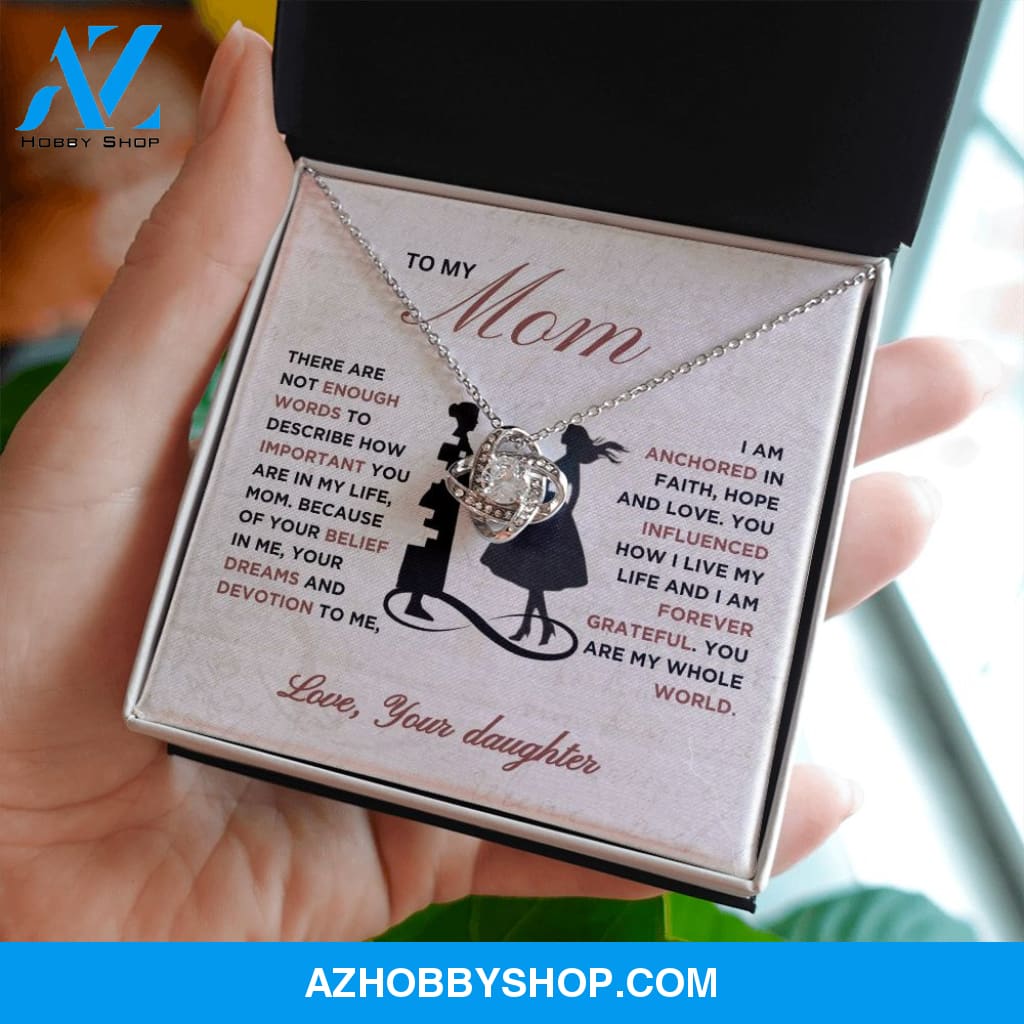 To My Mom - Forever Grateful - Love Knot Necklace