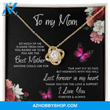 To My Mom Time May Fly Love Knot Necklace