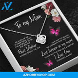 To My Mom Time May Fly Love Knot Necklace