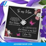 To My Mom Time May Fly Love Knot Necklace