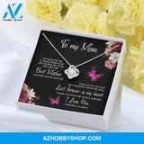 To My Mom Time May Fly Love Knot Necklace