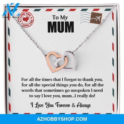 To My Mum | I love You | Interlocking Hearts