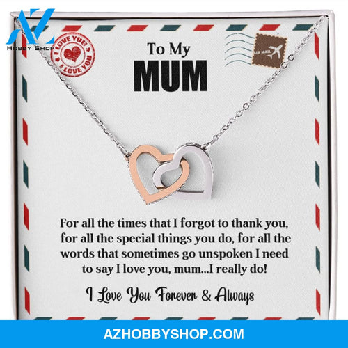 To My Mum | I love You | Interlocking Hearts