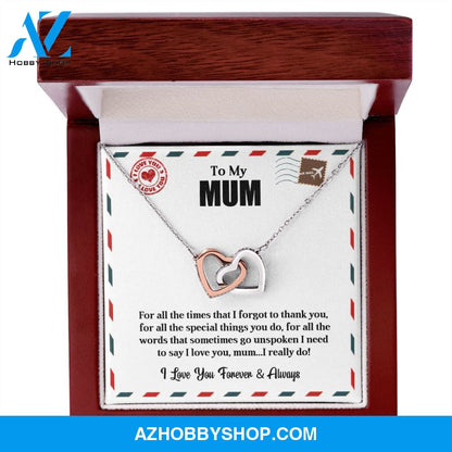 To My Mum | I love You | Interlocking Hearts