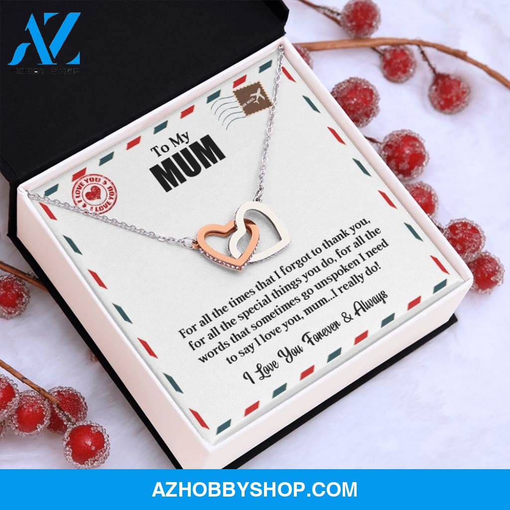 To My Mum | I love You | Interlocking Hearts