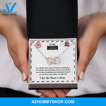 To My Mum | I love You | Interlocking Hearts