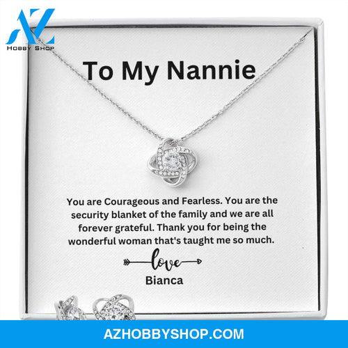 To My Nannie Love Knot Necklace