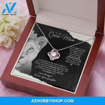 To My Queen Mom - Sweetest Gift - Love Knot Necklace