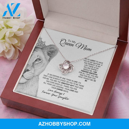 To My Queen Mom - Sweetest Gift - Love Knot Necklace