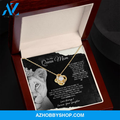 To My Queen Mom - Sweetest Gift - Love Knot Necklace