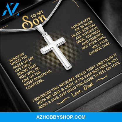 To My Son - Always Keep Me In Your Heart - Cross Necklace