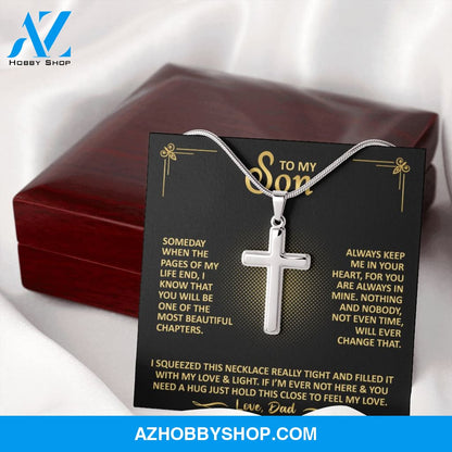 To My Son - Always Keep Me In Your Heart - Cross Necklace