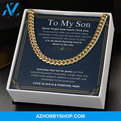 To My Son - Do Your Best - Cuban Link Chain