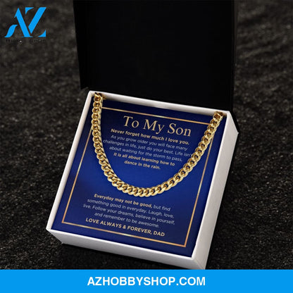 To My Son - Do Your Best - Cuban Link Chain