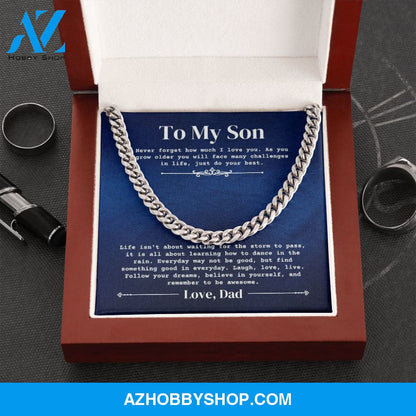To My Son - Do Your Best - Cuban Link Chain