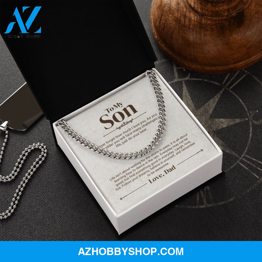 To My Son - Do Your Best - Cuban Link Chain