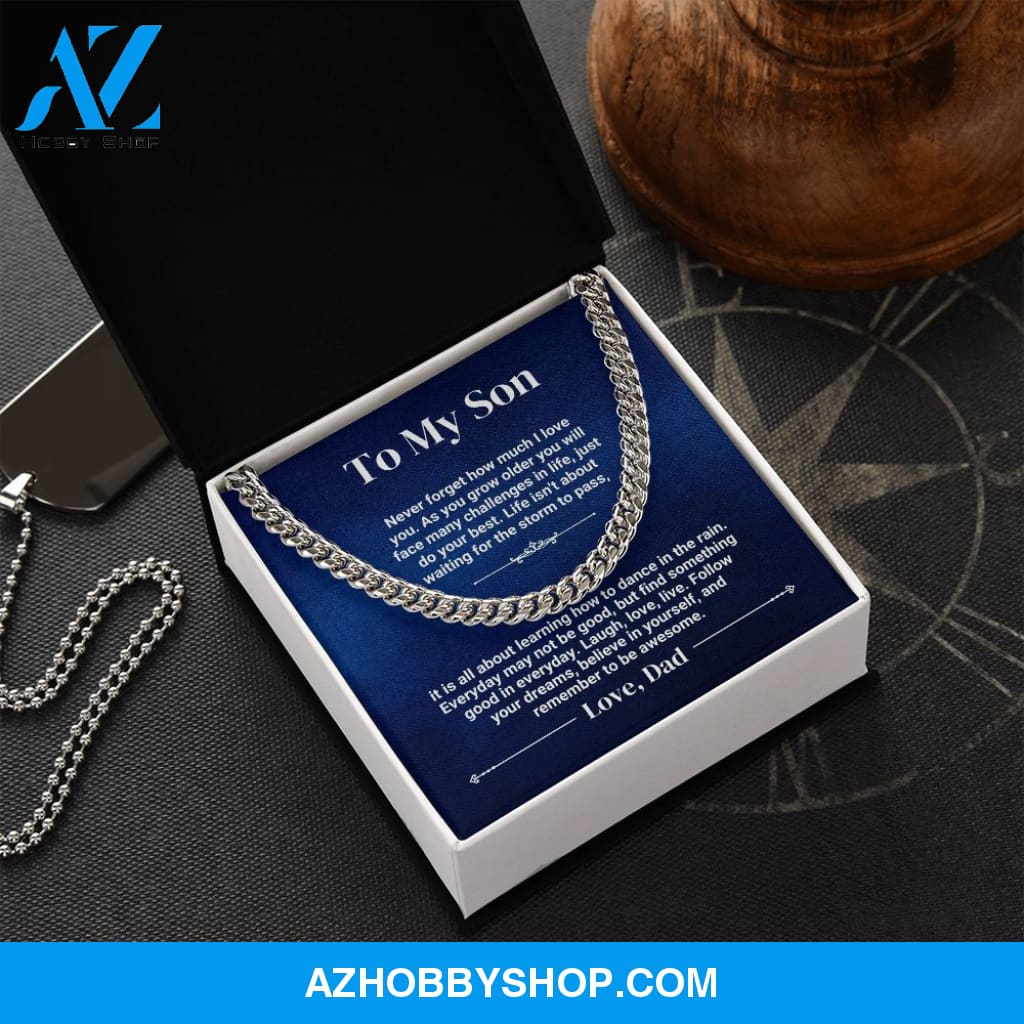 To My Son - Do Your Best - Cuban Link Chain