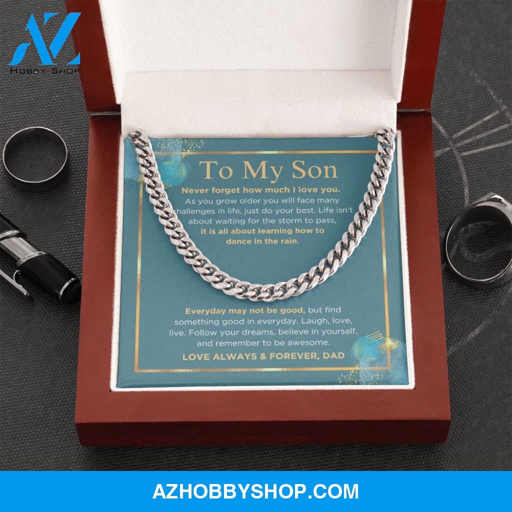 To My Son - Do Your Best - Cuban Link Chain
