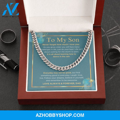 To My Son - Do Your Best - Cuban Link Chain