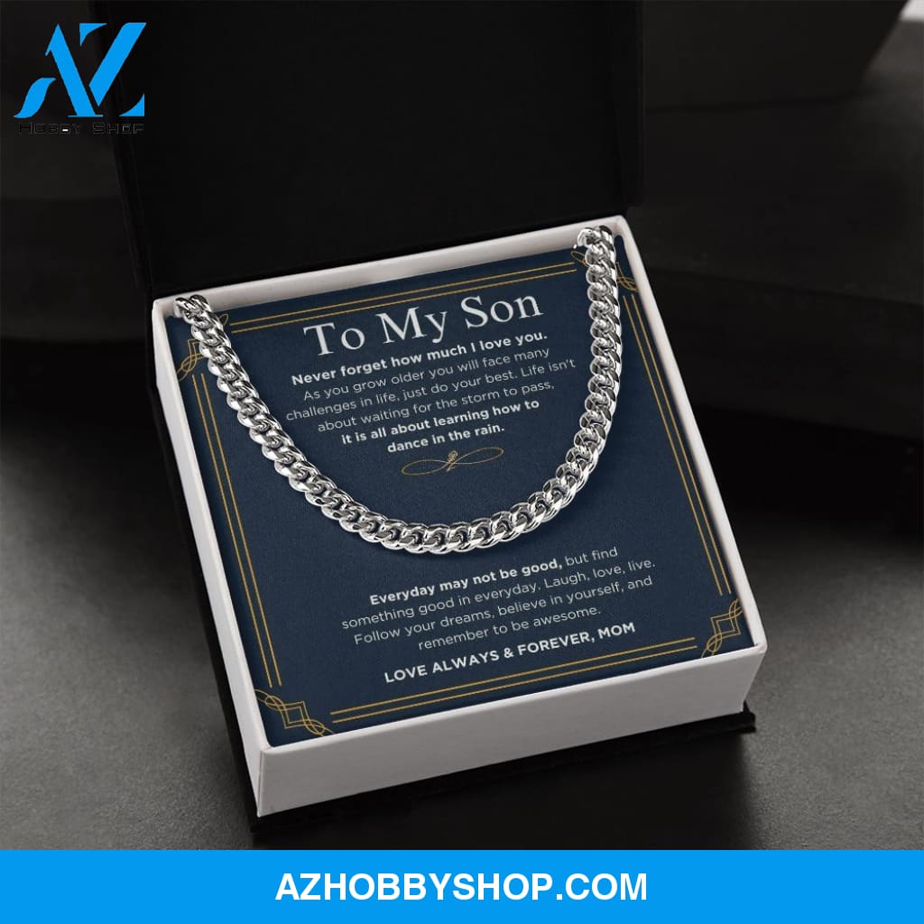 To My Son - Do Your Best - Cuban Link Chain