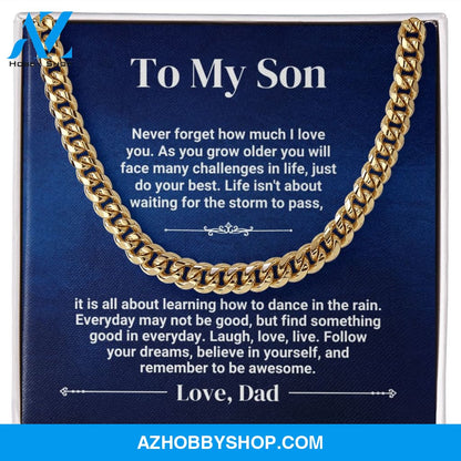 To My Son - Do Your Best - Cuban Link Chain