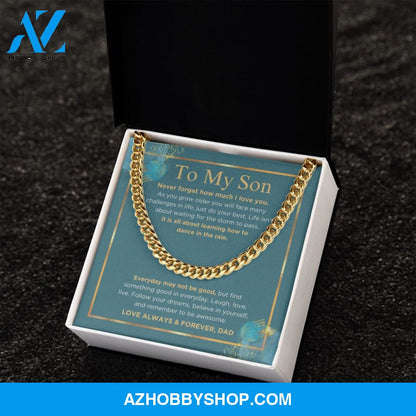 To My Son - Do Your Best - Cuban Link Chain