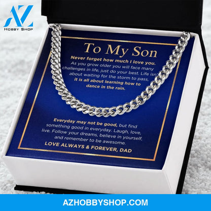 To My Son - Do Your Best - Cuban Link Chain