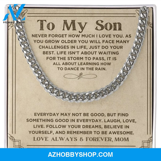To My Son - Do Your Best - Cuban Link Chain