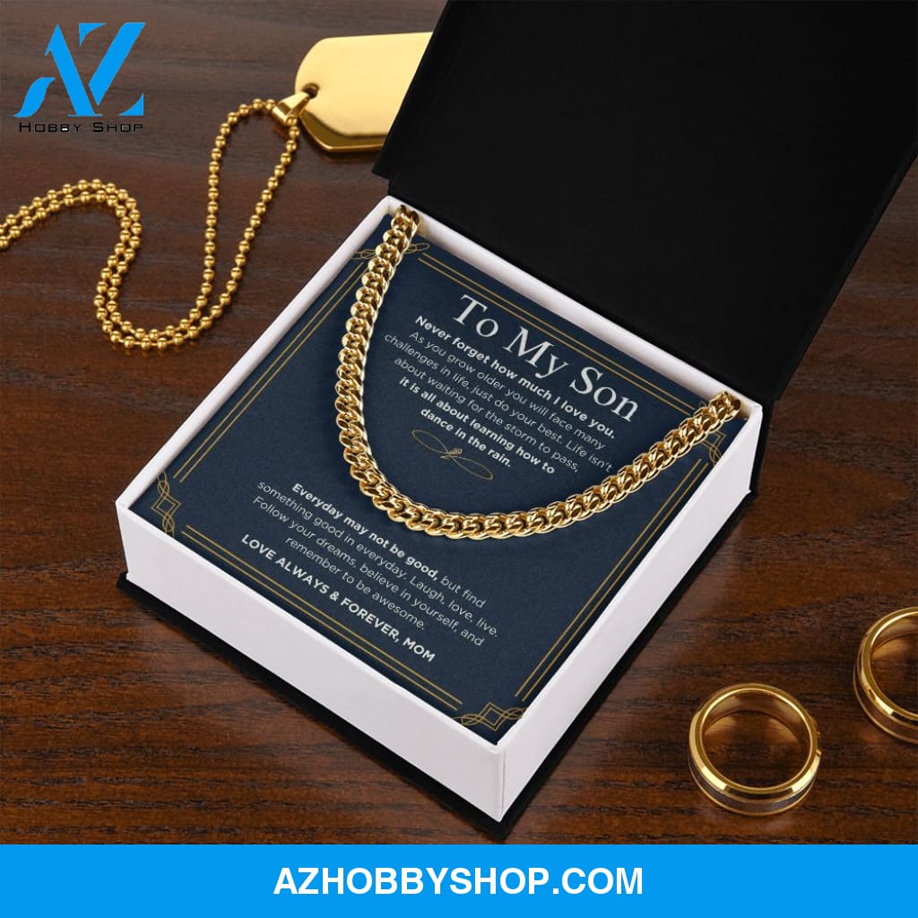 To My Son - Do Your Best - Cuban Link Chain