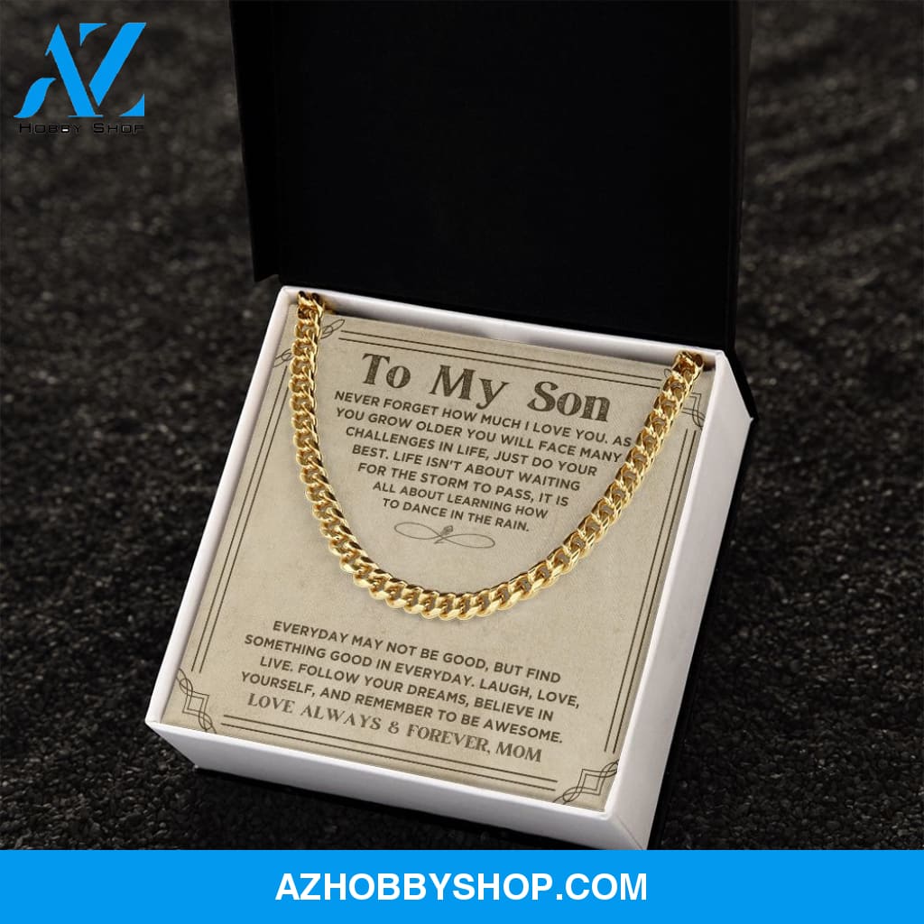 To My Son - Do Your Best - Cuban Link Chain