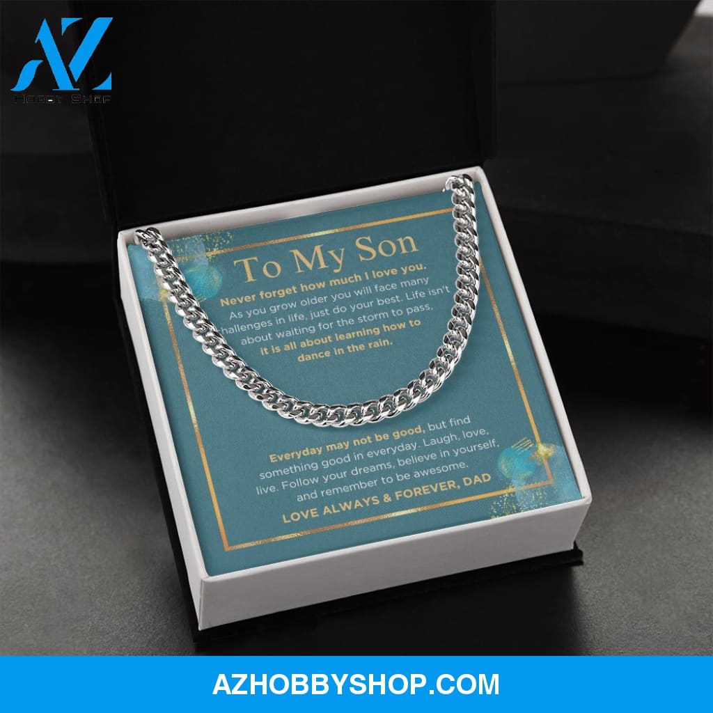 To My Son - Do Your Best - Cuban Link Chain