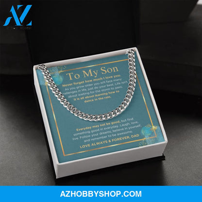 To My Son - Do Your Best - Cuban Link Chain