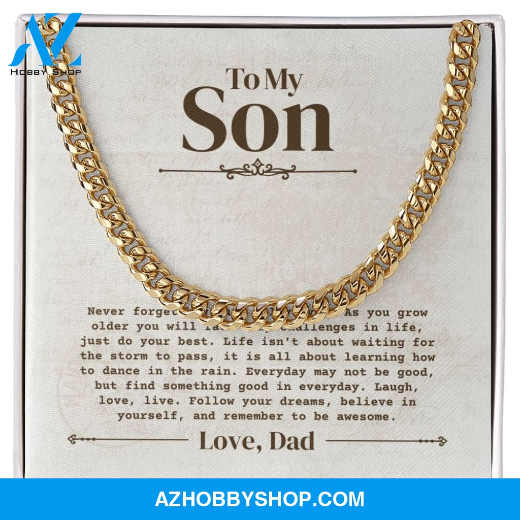 To My Son - Do Your Best - Cuban Link Chain