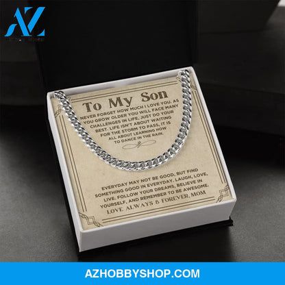To My Son - Do Your Best - Cuban Link Chain