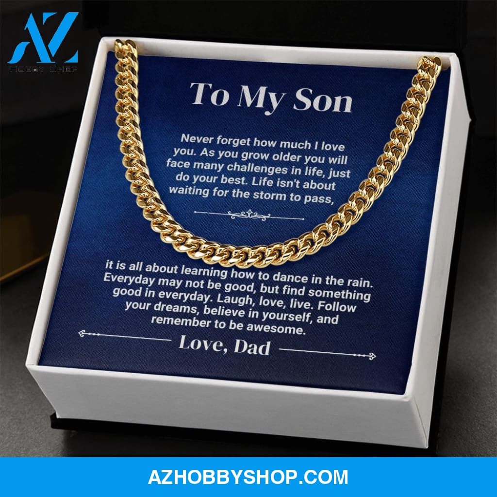 To My Son - Do Your Best - Cuban Link Chain