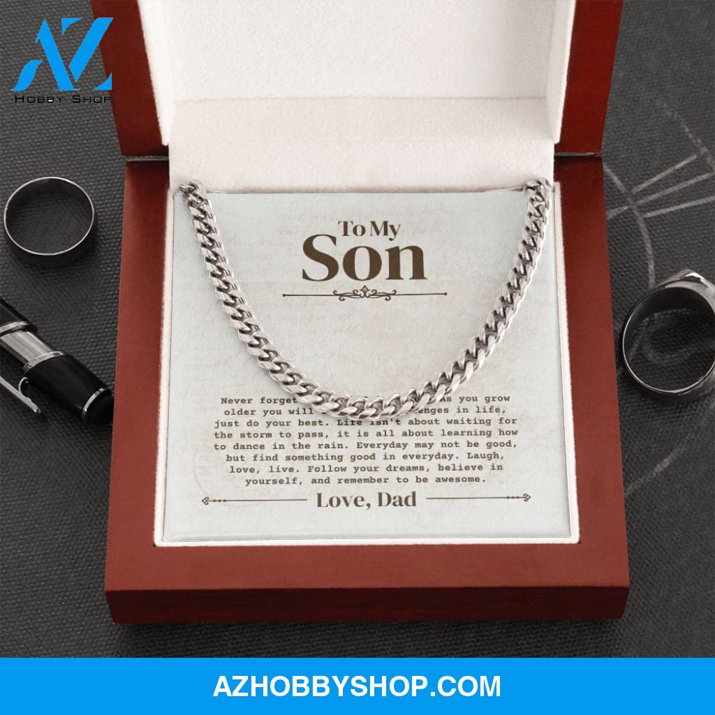 To My Son - Do Your Best - Cuban Link Chain