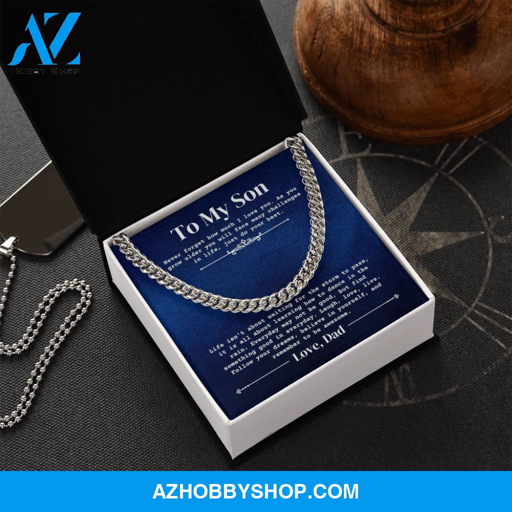 To My Son - Do Your Best - Cuban Link Chain