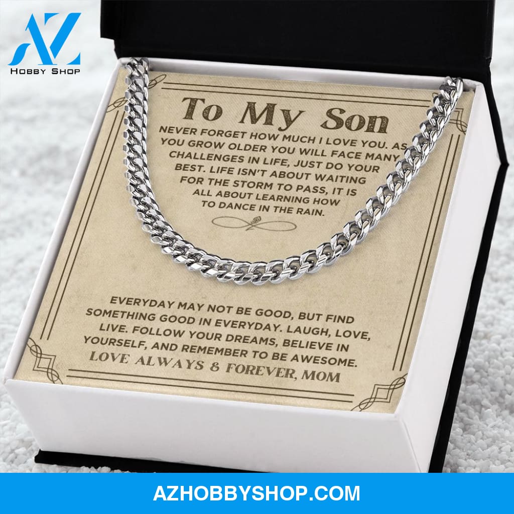 To My Son - Do Your Best - Cuban Link Chain