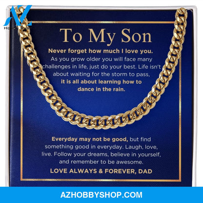 To My Son - Do Your Best - Cuban Link Chain